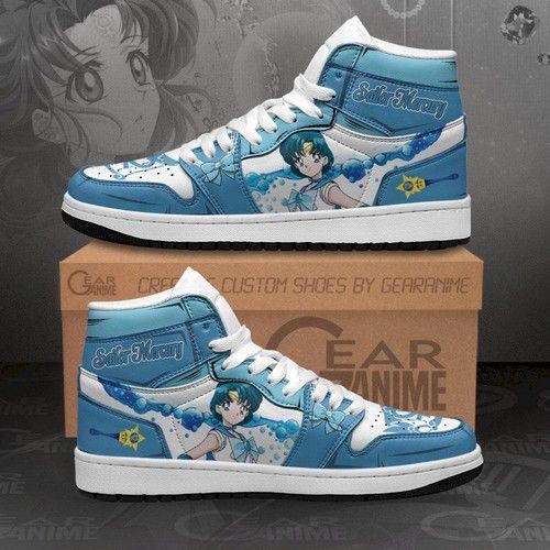 Sailor Mercury Jordan Sneakers Sailor Moon Anime Shoes