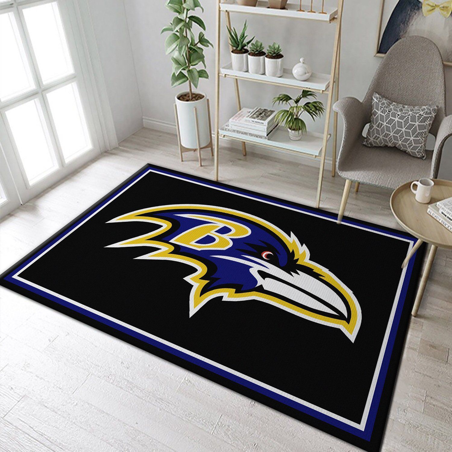 Baltimore Ravens rug Football rug Floor Decor The US Decor