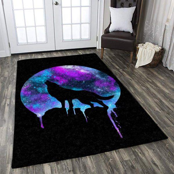 Wolf Art Home Decor Rectangle Area Rug 59