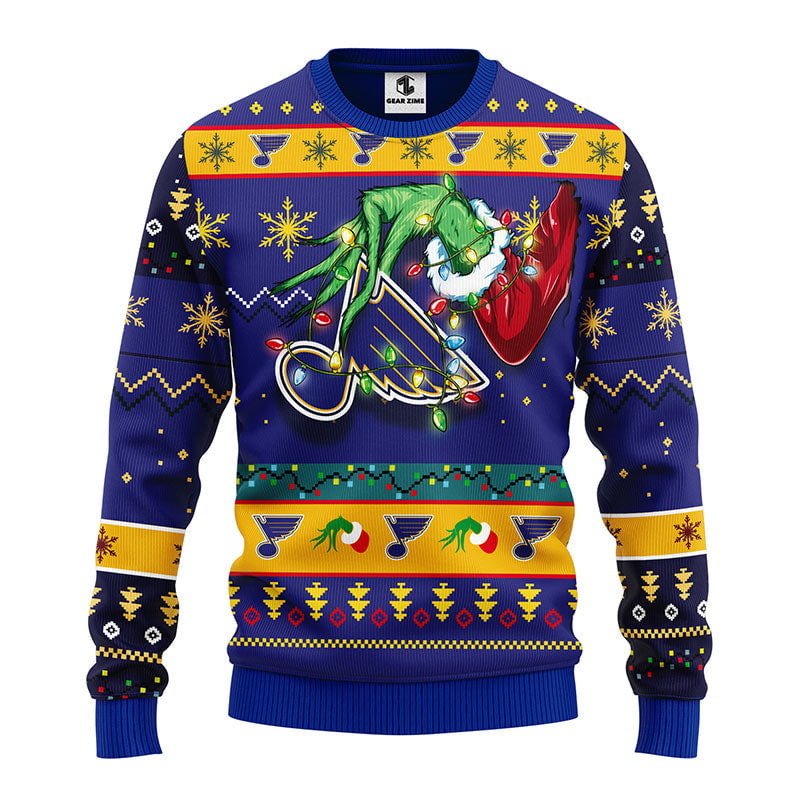 St. Louis Blues Grinch Ugly Christmas Sweater