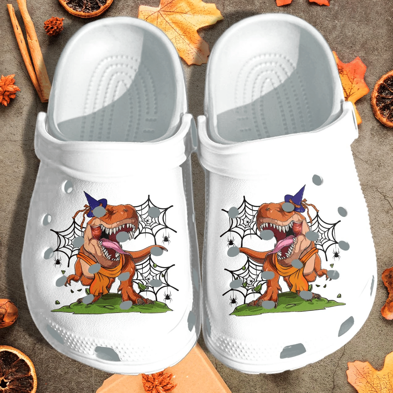 Witch Saurus Shoes Clog Dinosaur Halloween Cartoon Crocss Crocband Clog