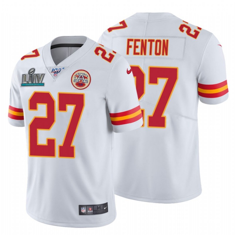 Men’S Rashad Fenton Kansas City Chiefs White Super Bowl Liv White Vapor Limited Jersey – All Stitched, Embroidery