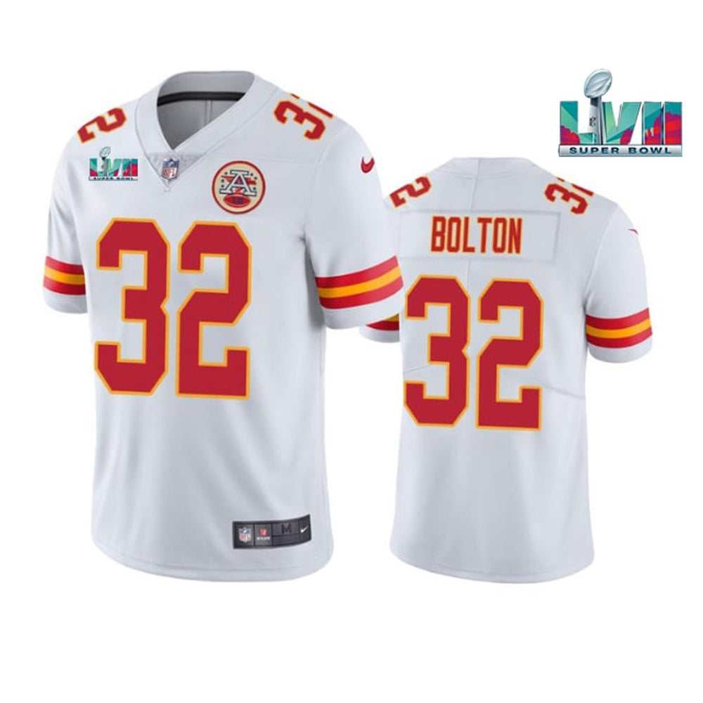 Men’S Kansas City Chiefs Nick Bolton Super Bowl 57 Game Vapor Jersey White