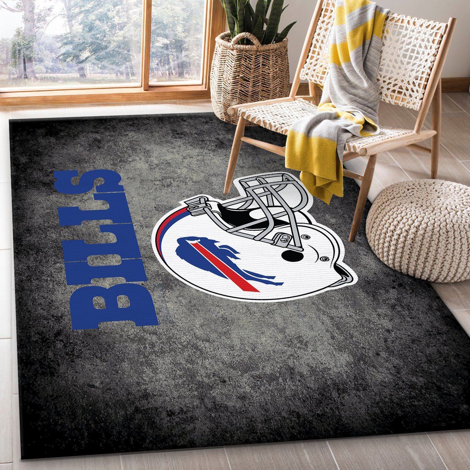 Buffalo Bills Rug Football Rug Floor Decor The Us Decor