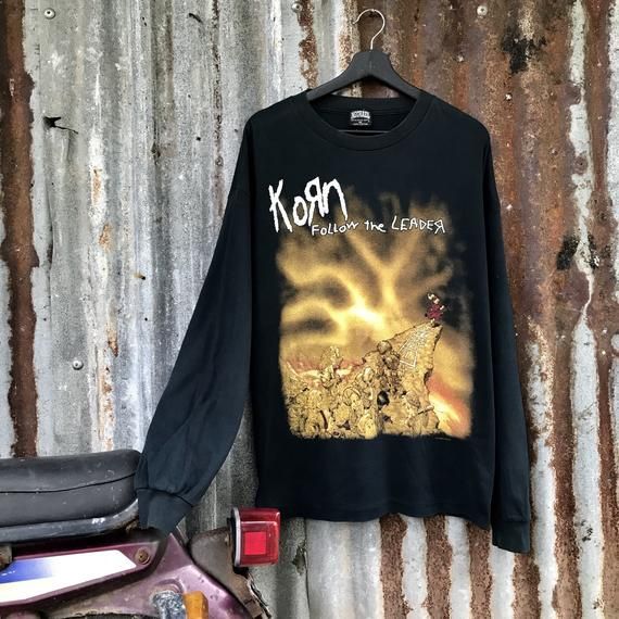 Rare Vtg 90S Deadstock Korn Band Shirt Follow The Leader Tour Longsleeve Shirt