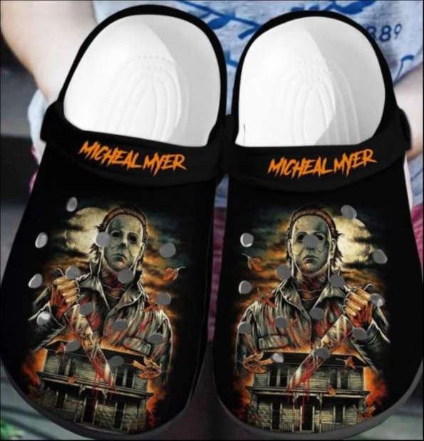 Halloween Black Michael Myers Crocss Crocband Clog Comfortable Water Shoes