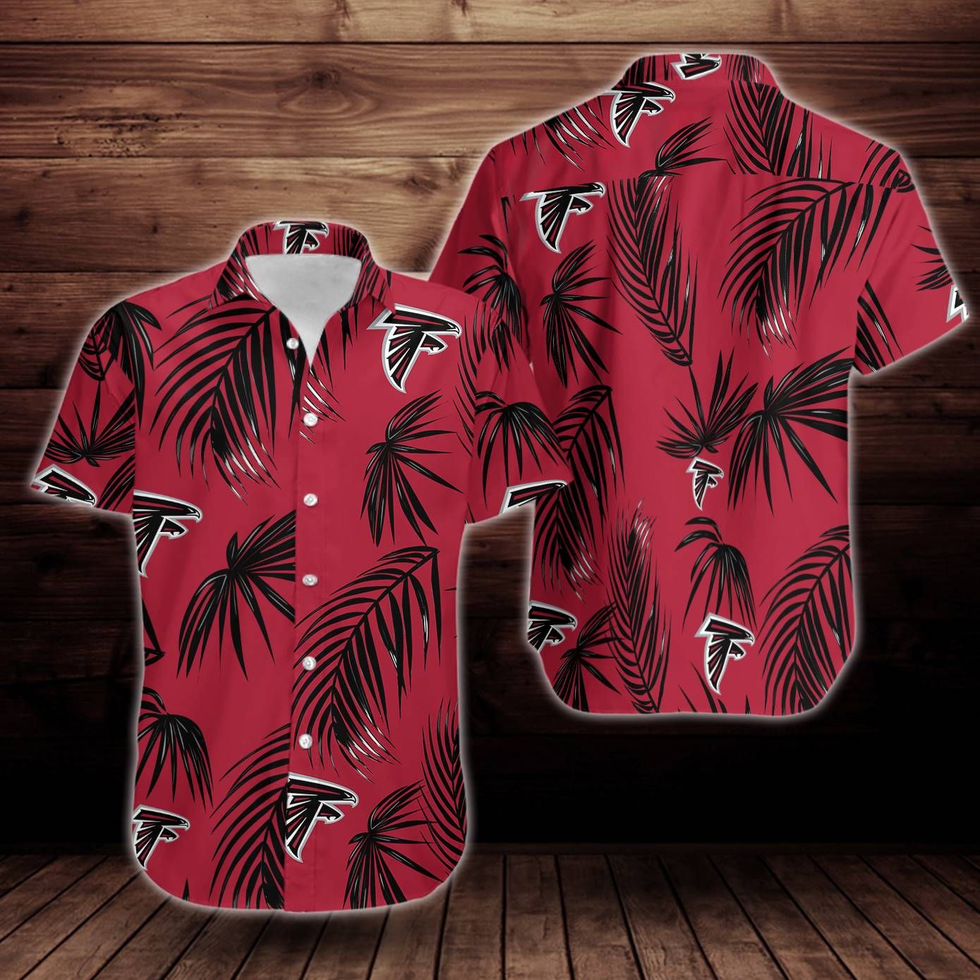 Atlanta Falcons Flower Short Sleeve Hawaiian Aloha Shirts Aloha Shirts