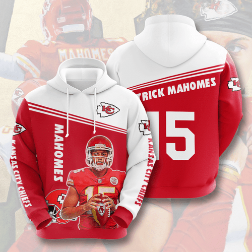 Sports Team Patrick Mahomes Kansas City Chiefs No127 Hoodie 3D