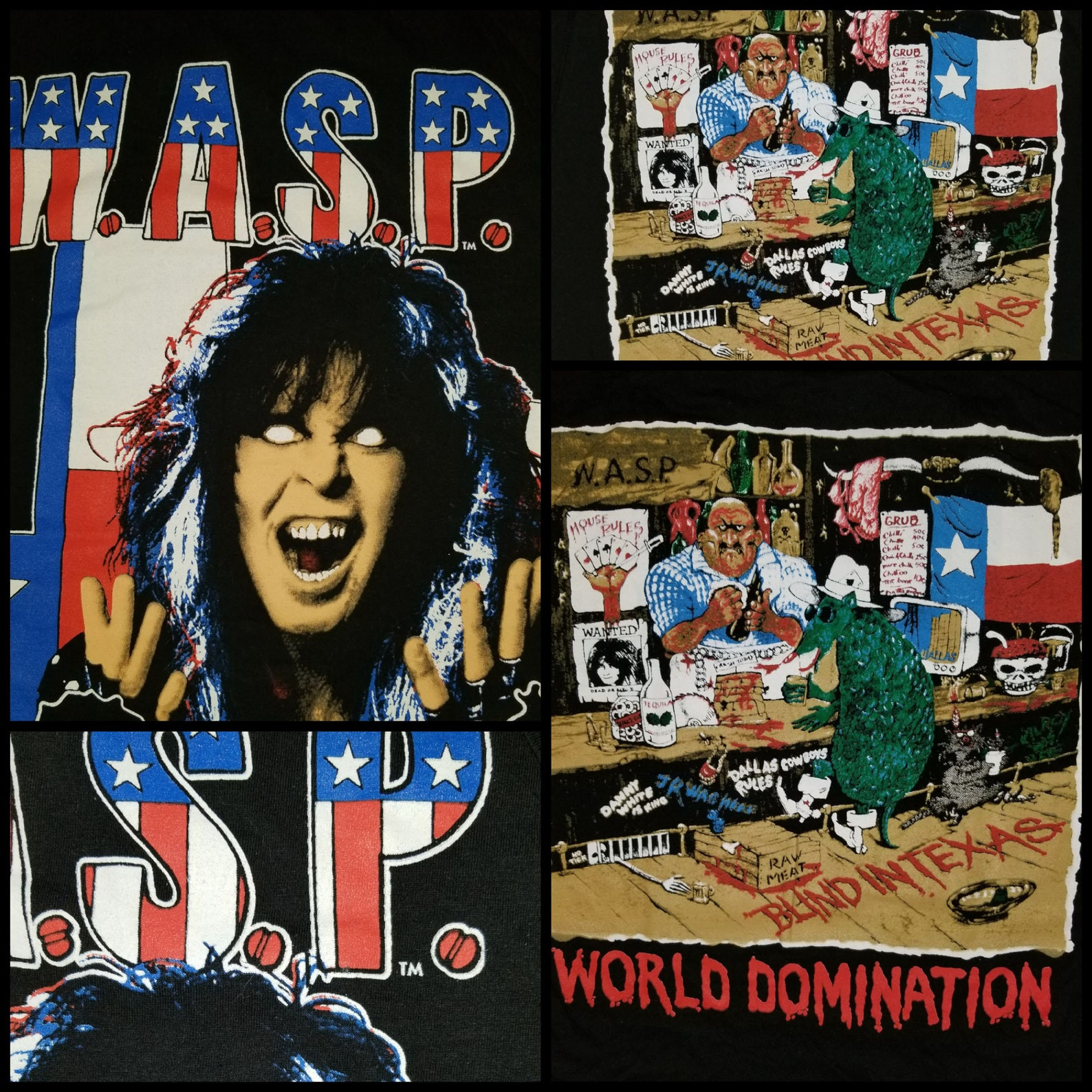 Wasp Blind In Texas World Domination Tour Shirt