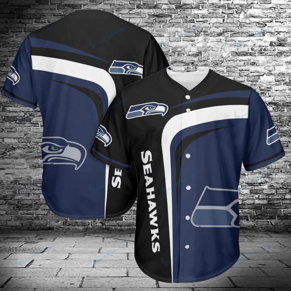 Seattle Seahawks Baseball Jersey Shirt 426