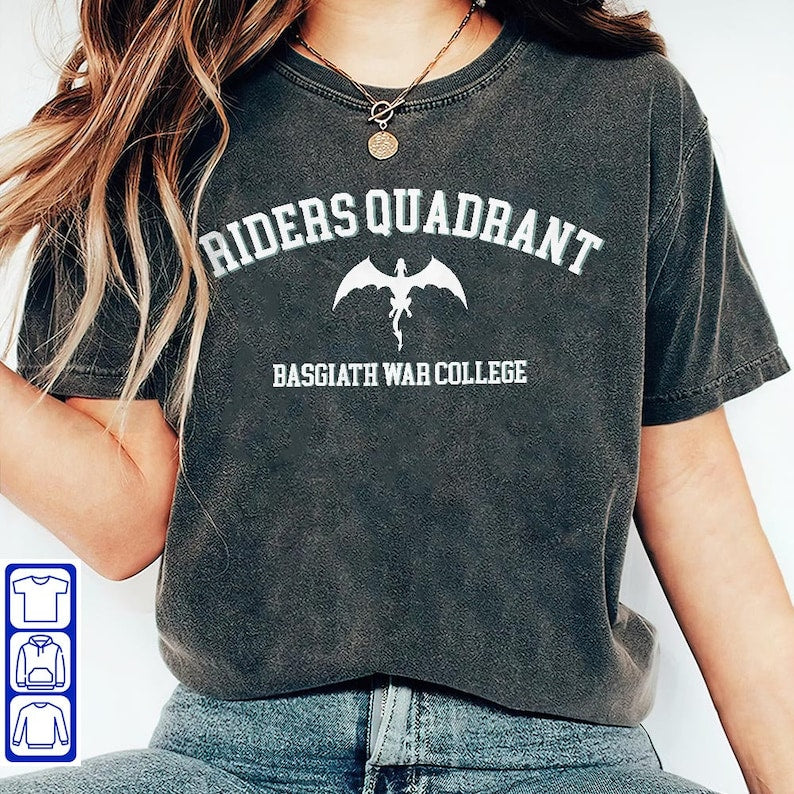 Riders Quadrant Fourth Wing Shirt, Dragon Rider, Rebecca Yarros, Xaden Riorson, Basgiath War College, Bookish