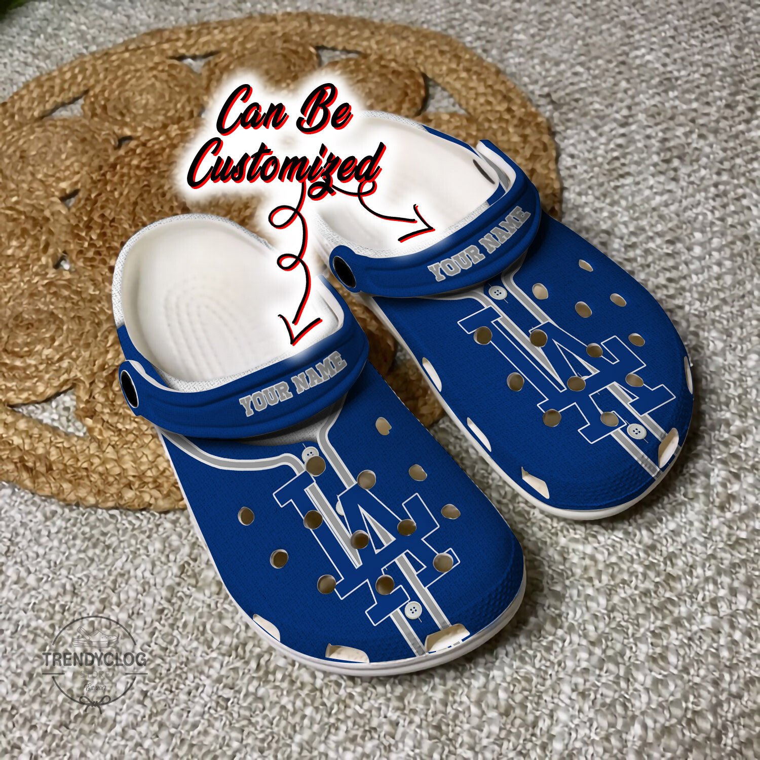 Baseball Crocs – Personalized La Dodgers Baseball Jersey Style Clog Shoes