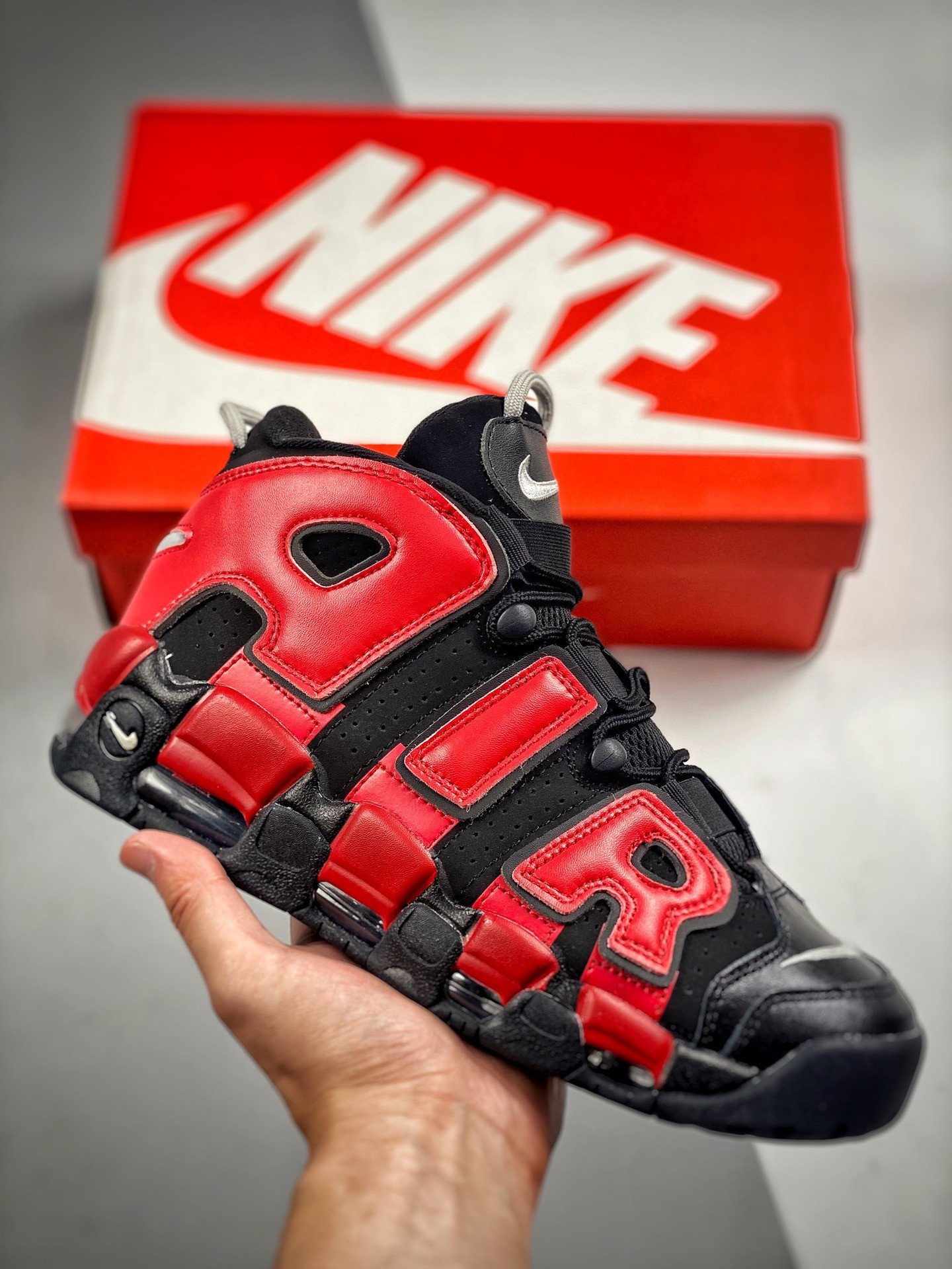 Nike Air More Uptempo BlackUniversity Red-White DJ4400-001 5338666