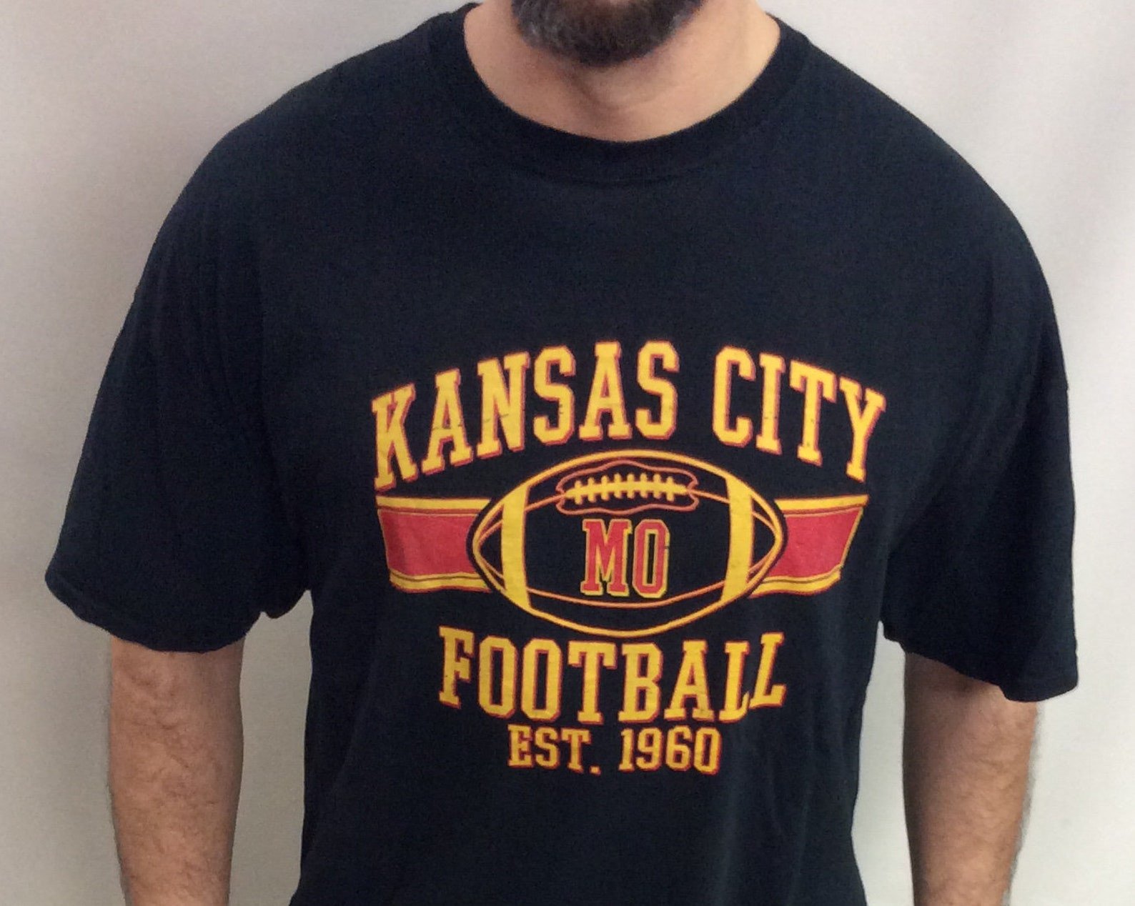 Vintage 90S Kansas City Chiefs Football Classic Black Red Super Bowl Champions T Shirt 2