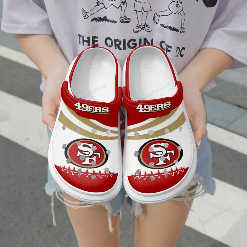 San Francisco 49Ers Crocs Crocband Clog Comfortable Water Shoes Bg31