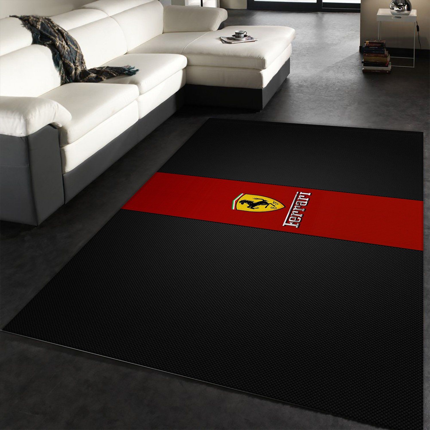 Cool Ferrari Logo Area Rug For Christmas Living Room Home Decor Floor Decor