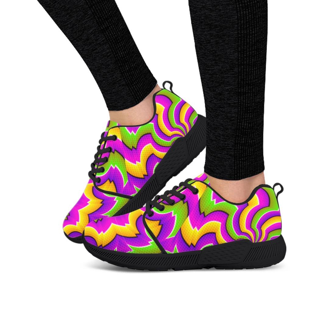 Zigzag Psychedelic Optical Illusion Women’S Athletic Shoes