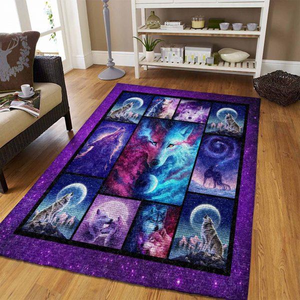 Wolf Art Home Decor Rectangle Area Rug 7