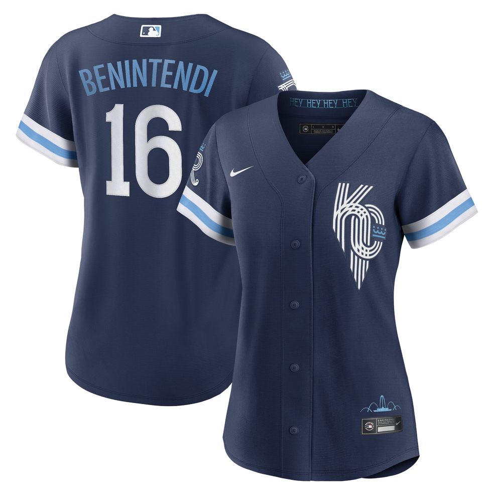 Andrew Benintendi Kansas City Royals Women’S 2022 City Connect Replica Player Jersey – Navy