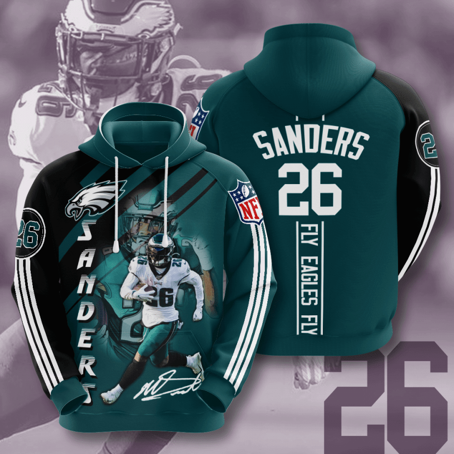 Philadelphia Eagles Miles Sanders 8 Unisex 3D Hoodie Gift For Fans