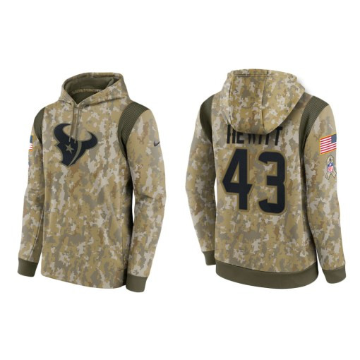 Neville Hewitt Houston Texans Camo 2021 Salute To Service Veterans Day Therma Pullover Hoodie