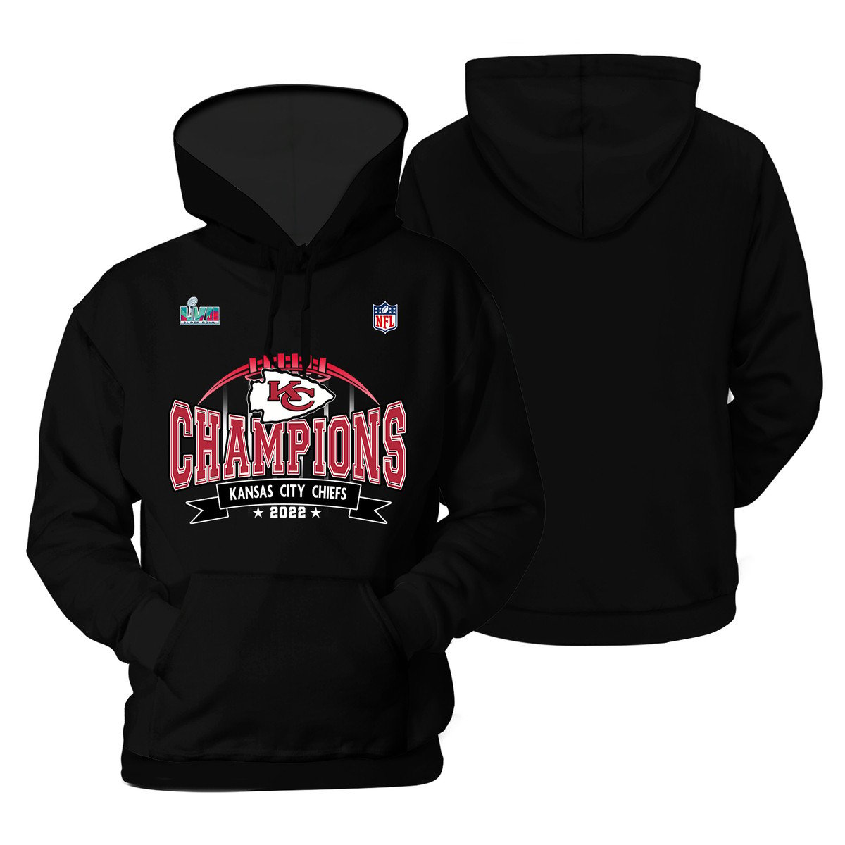 Kansas City Chiefs Champions Background Print 2D Hoodie