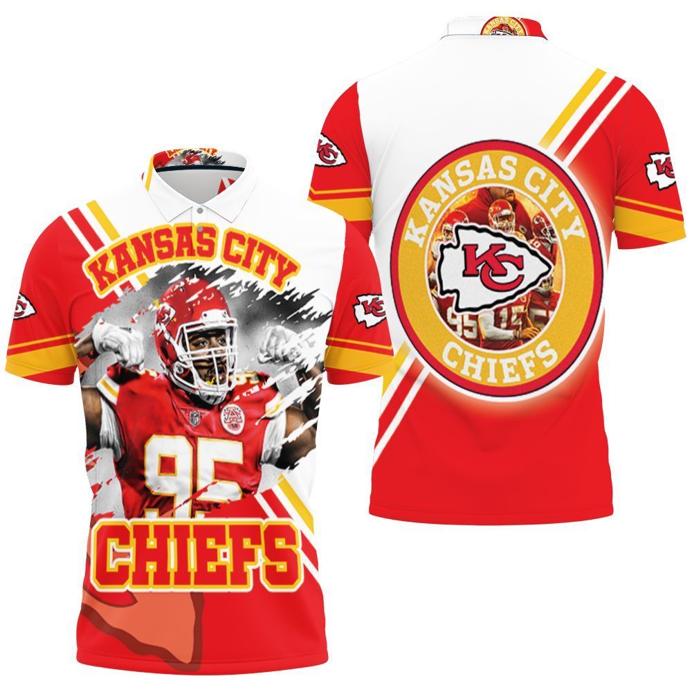 Kansas City Chiefs Chris Jones 95 For Fans 3D Polo Shirt, Jersey