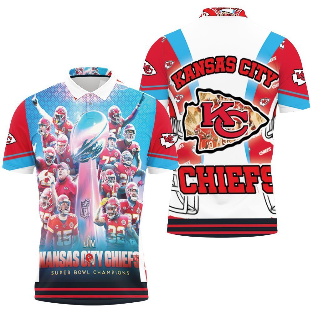 Kansas City Chiefs 2021 West Division 3D Polo Shirt All Over Print Jersey 2