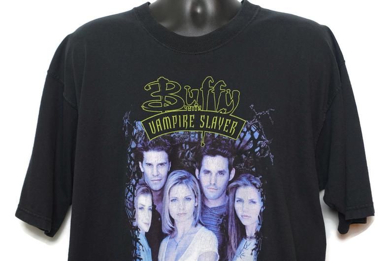 1998 Buffy the Vampire Slayer Vintage T Shirt – Angel Willow Xander Cordelia – Cult 90s FOX TV Show Fruit of the Loom Lofteez Vintage Tee