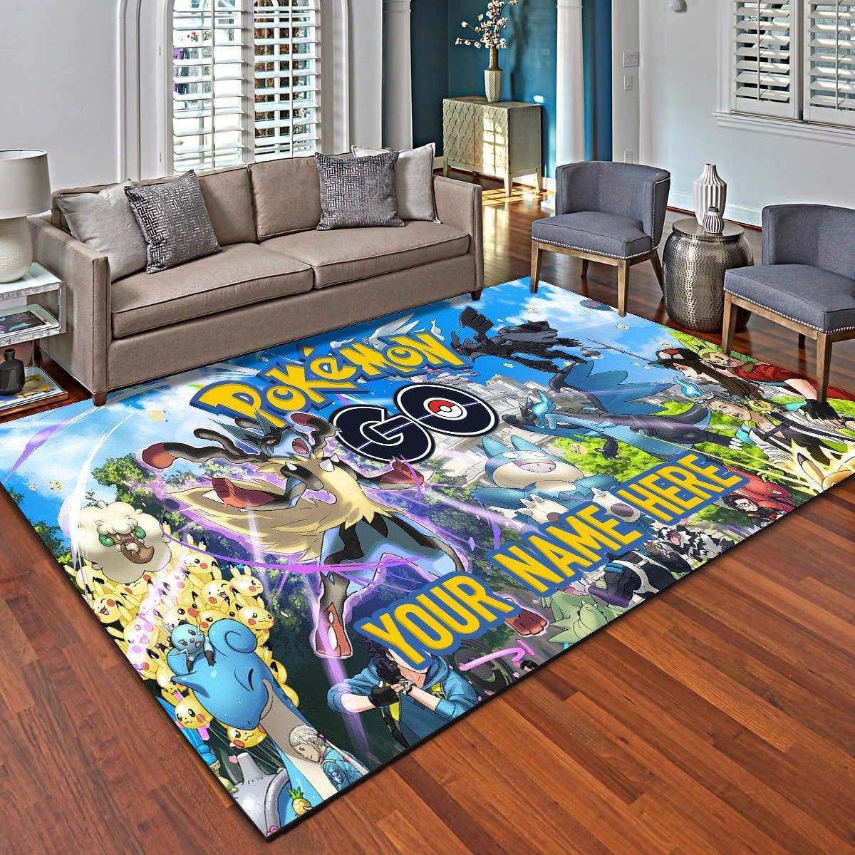 Pokemon Go Personalized Area Rug, Li …