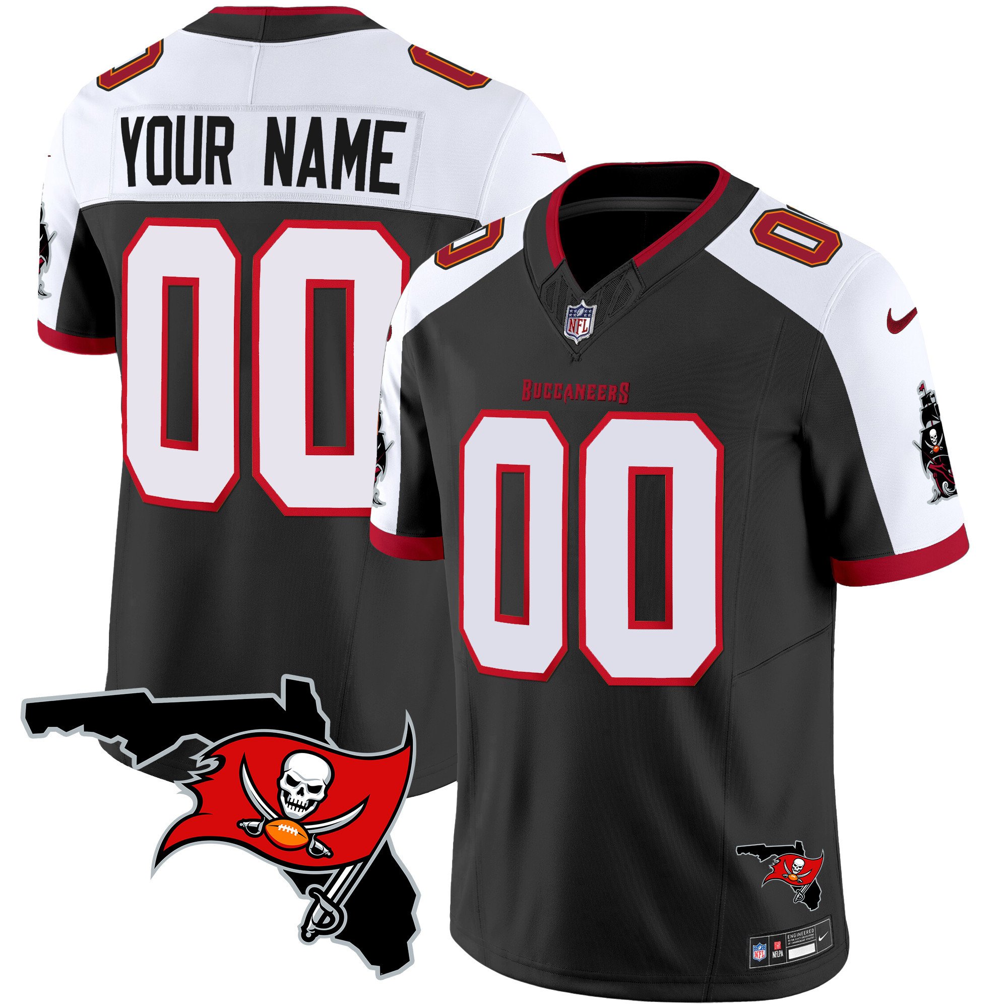 Buccaneers Florida Patch Vapor Limited Custom Jersey – All Stitched