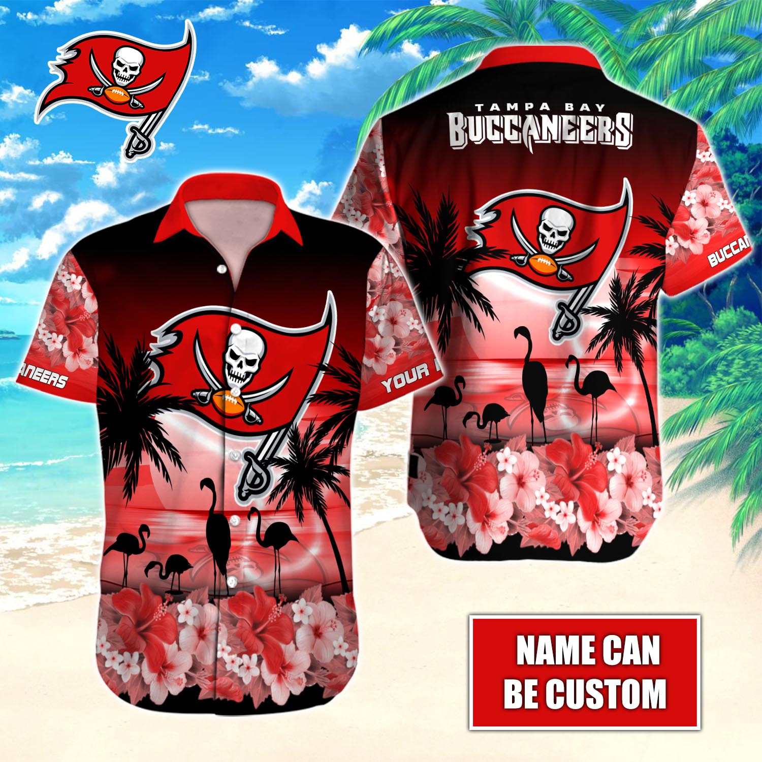 Tampa Bay Buccaneers Nfl-Hawaiian Shirt Custom T-40718