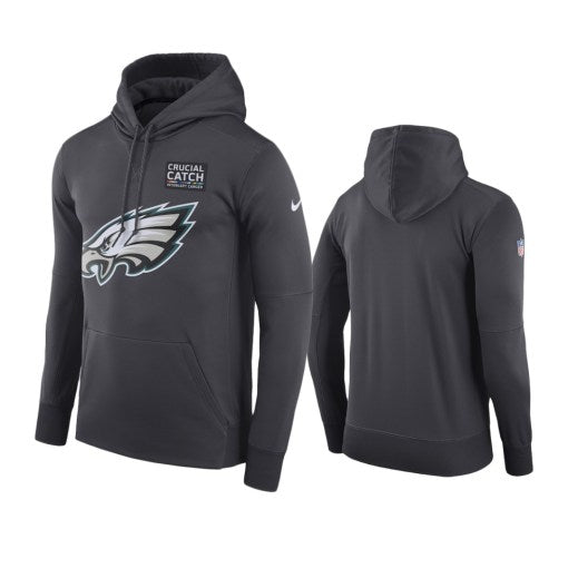 Philadelphia Eagles Anthracite Crucial Catch Hoodie