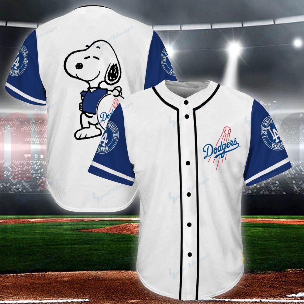 Snoopy-Los Angeles Dodgers Baseball Jersey 14