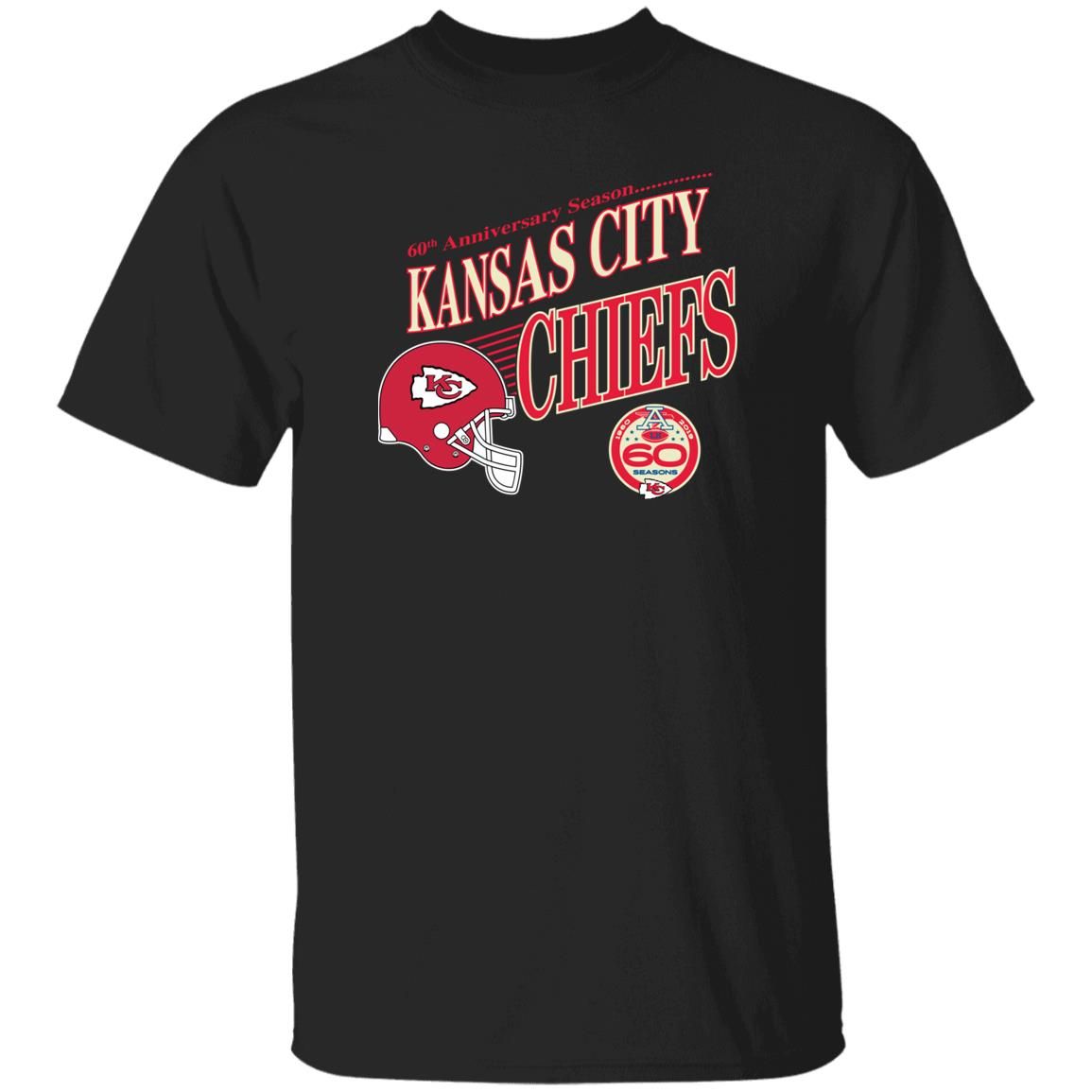 Kansas City Chiefs Shirt Kansas City Chiefs Patrick Mahomes Black 60Th Anniversary Rise T Shirt Black