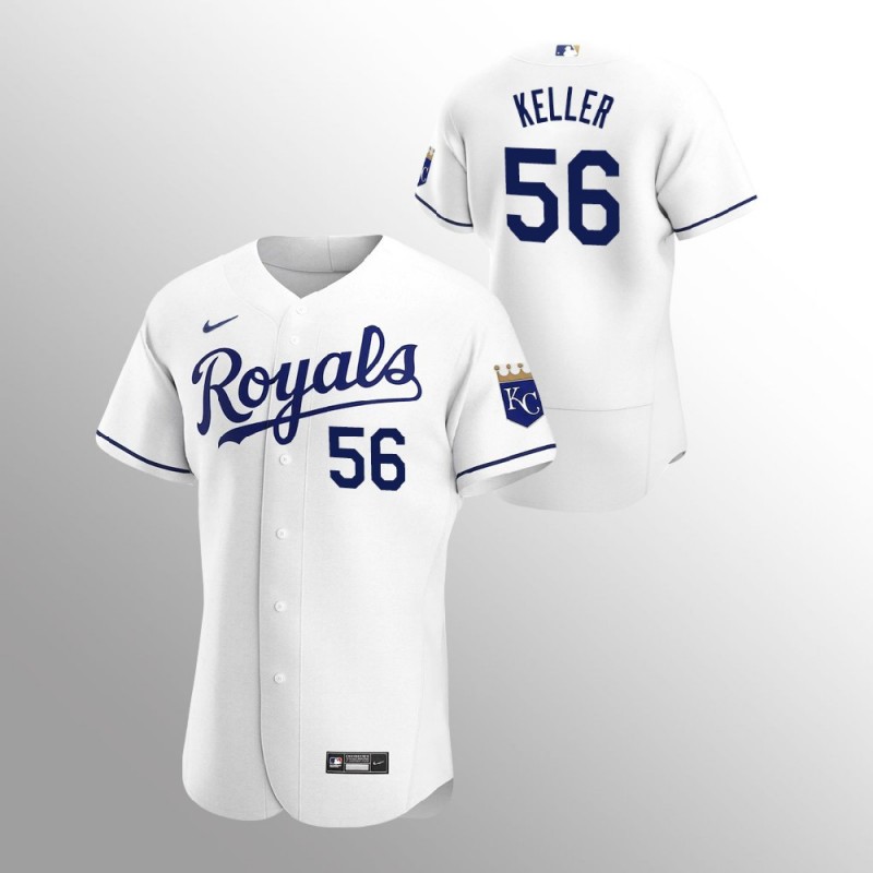 Men’S Kansas City Royals Brad Keller  White 2020 Home Jersey – All Stitched, Embroidery