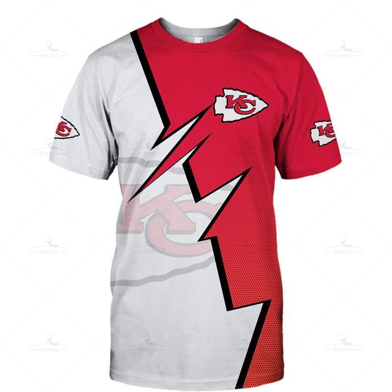 Kansas City Chiefs T-Shirt Zigzag Graphic Summer Gift S