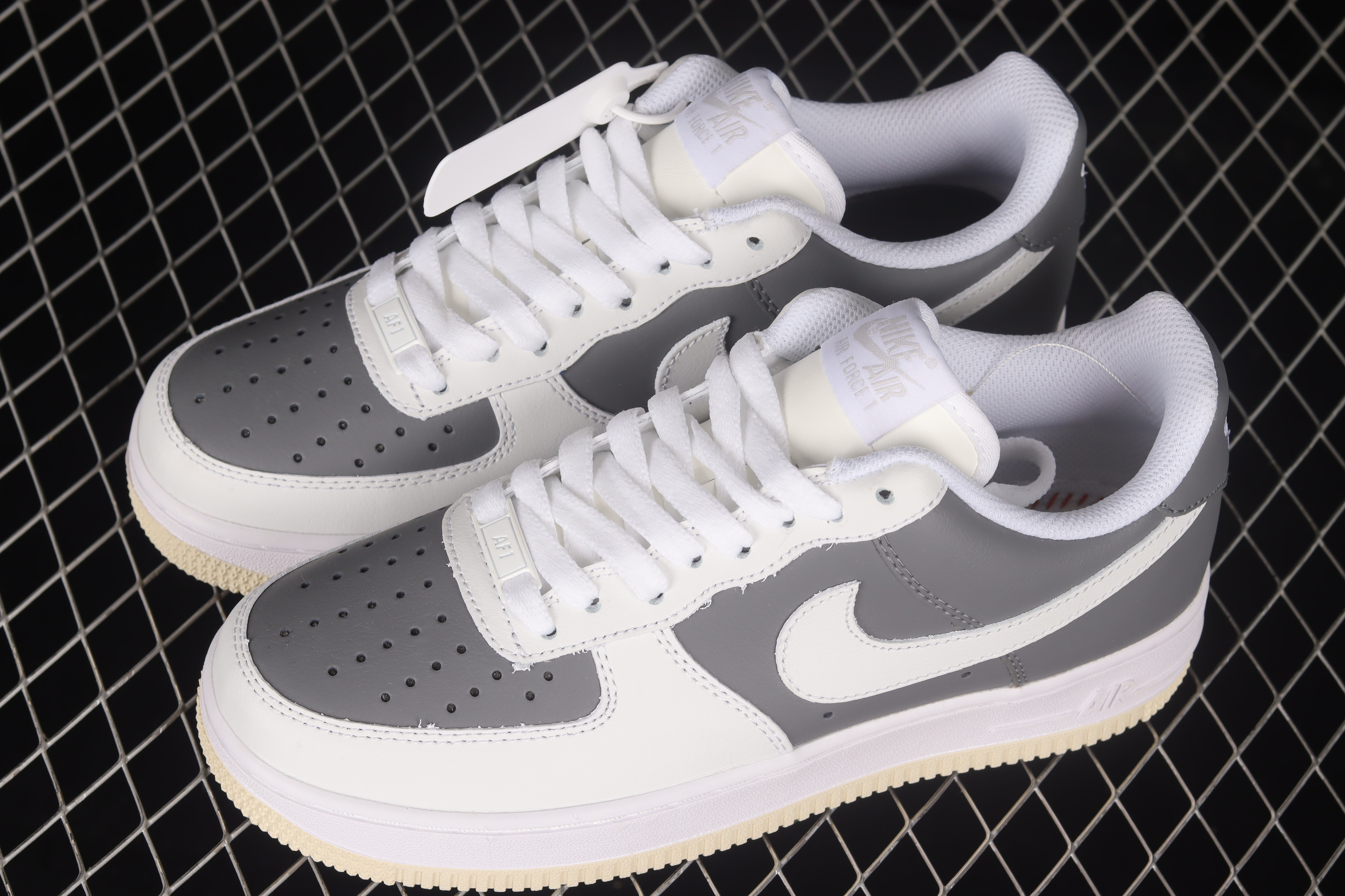 Copy of Nike Air Force 1’07 Low Gray White Shoes Sneakers SNK772368313