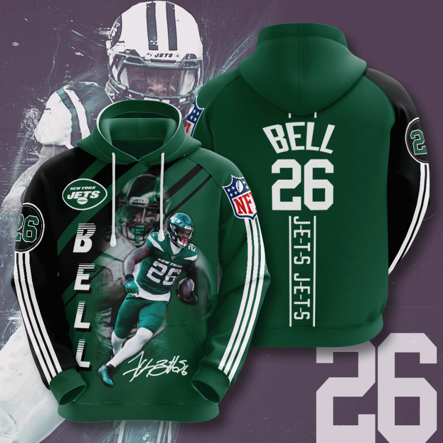 New York Jets Leveon Bell 30 Unisex 3D Hoodie Gift For Fans