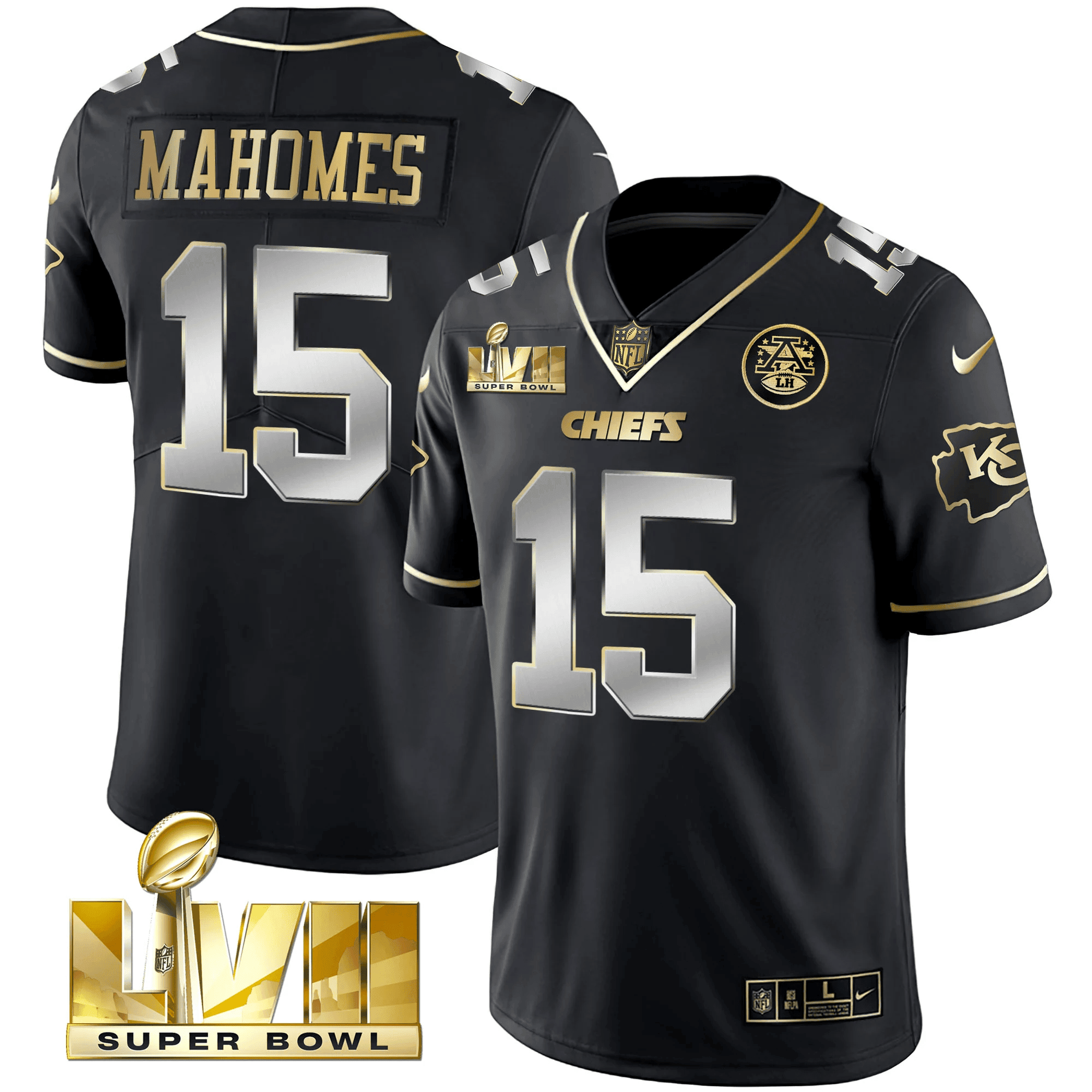 Youth’S Chiefs Super Bowl Vapor Gold Jersey – All Stitched