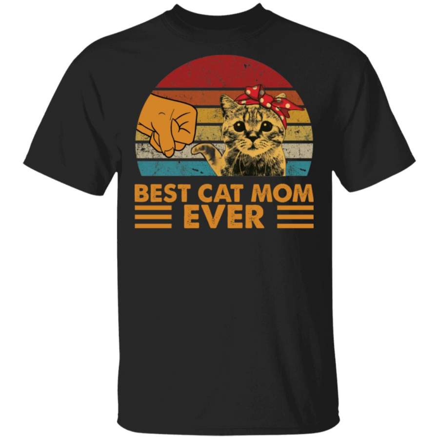 Vintage best cat mom ever shirt