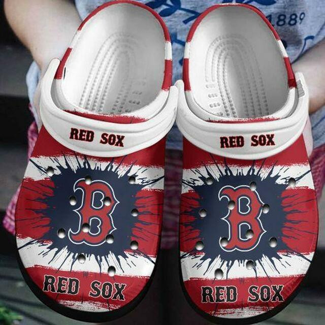 Boston Red Sox Crocs Crocband Clog Comfortable Water Shoes