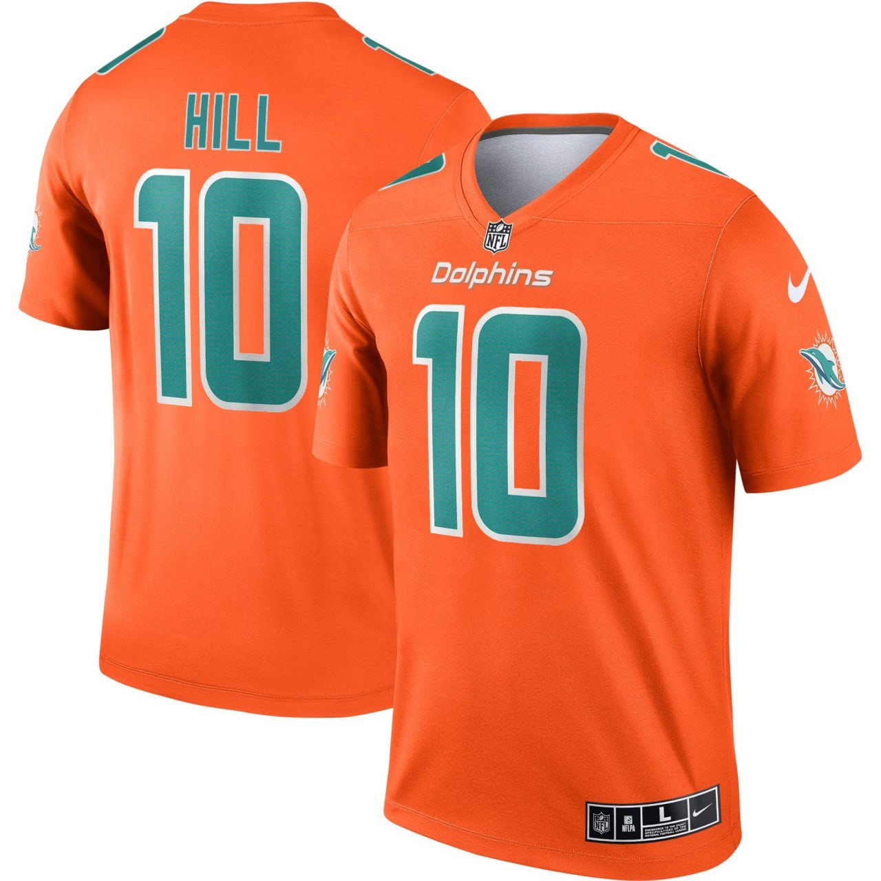 Tyreek Hill Miami Dolphins Orange Jersey – All Stitched