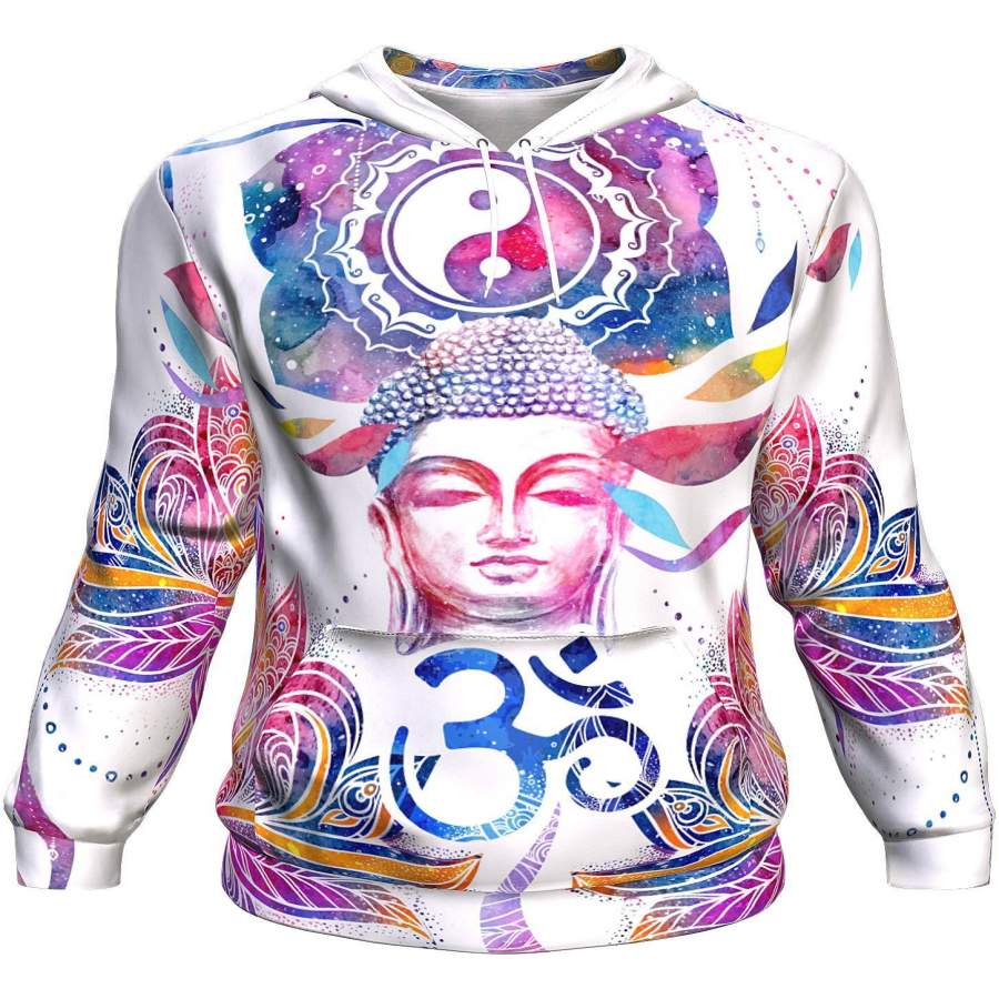 Watercolor Om Unisex Men/Women All-Over Print 3D Hoodie