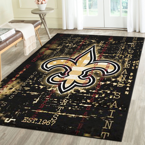 New Orleans Saints Area Rug, Footbal &hellip;