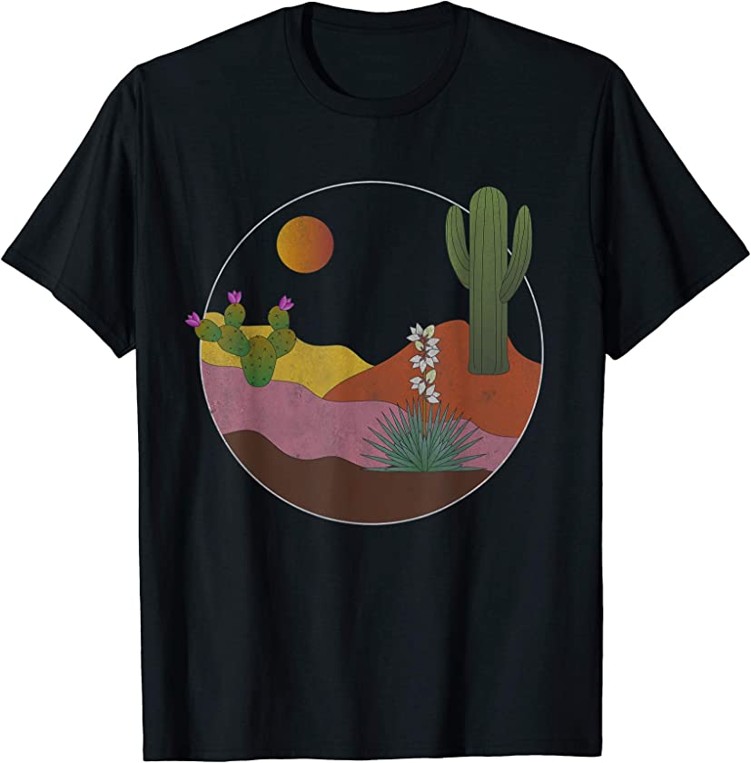 Arizona Bloom Vintage Desert and Cactus Camping T-Shirt