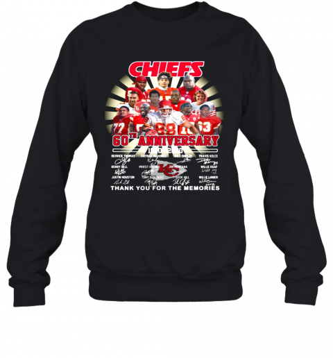 Kansas City Chiefs 60Th Anniversary 1960 2020 Thank You For The Memories Signatures Sweatshirt