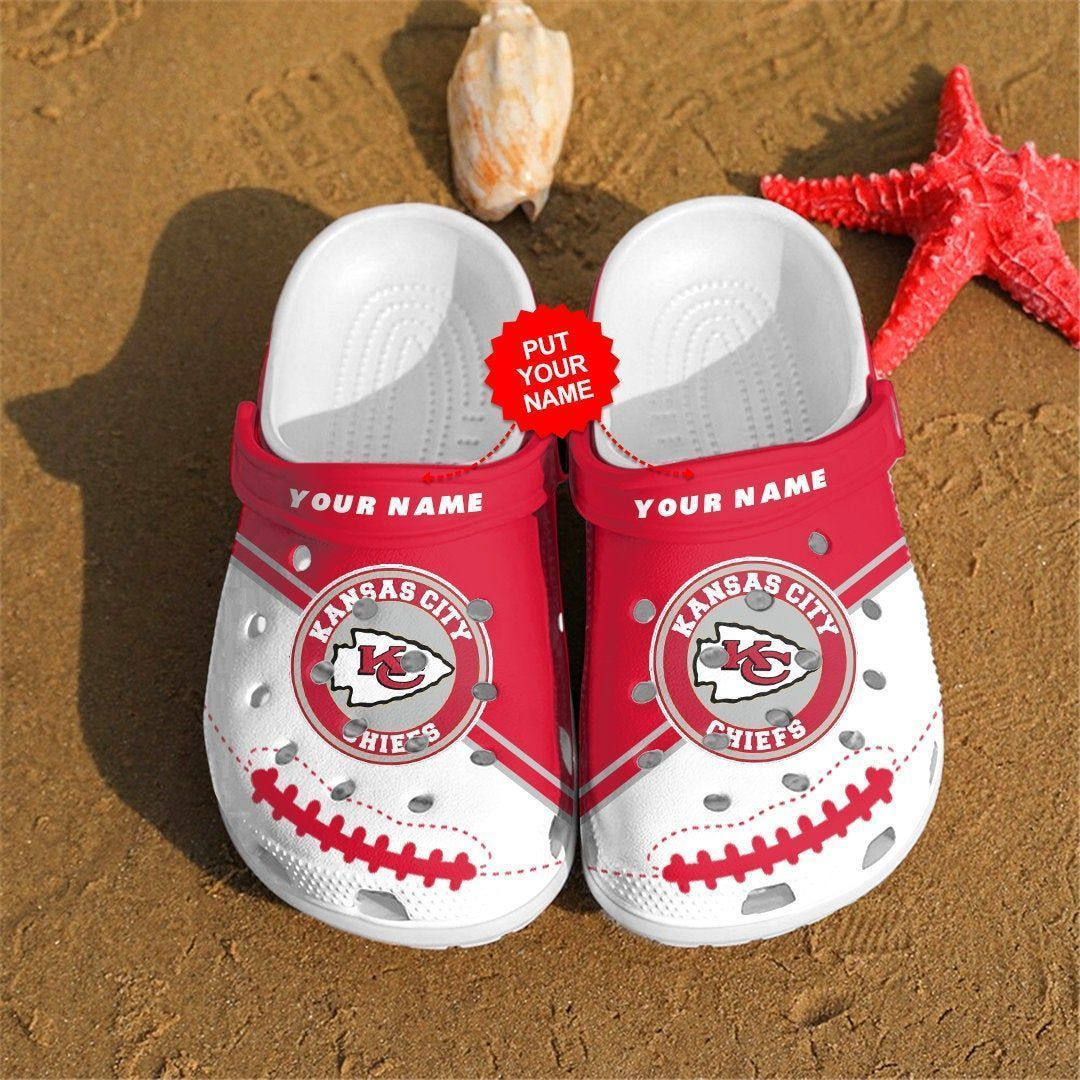 Kansas City Chiefs Custom Name Crocs Crocband Clog Comfortable Water Shoes