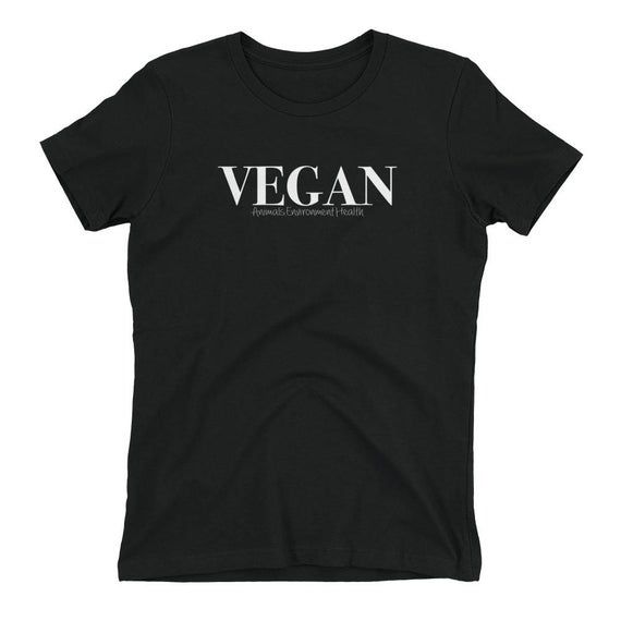 Vegan Shirt Animals Environment Health Women Boyfriend Tee Veganism T Shirt