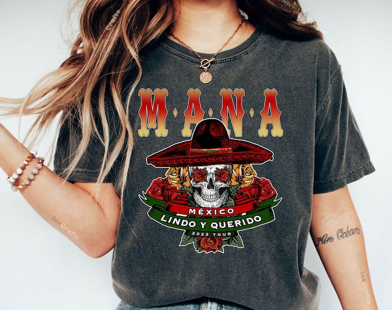 Retro Mana Concert Shirt, Mana Merch, Mana Music Shirts, Mana Tour Shirt, Mana México Lindo Y Querido Tour T-Shirt, Rock Mexicano Band